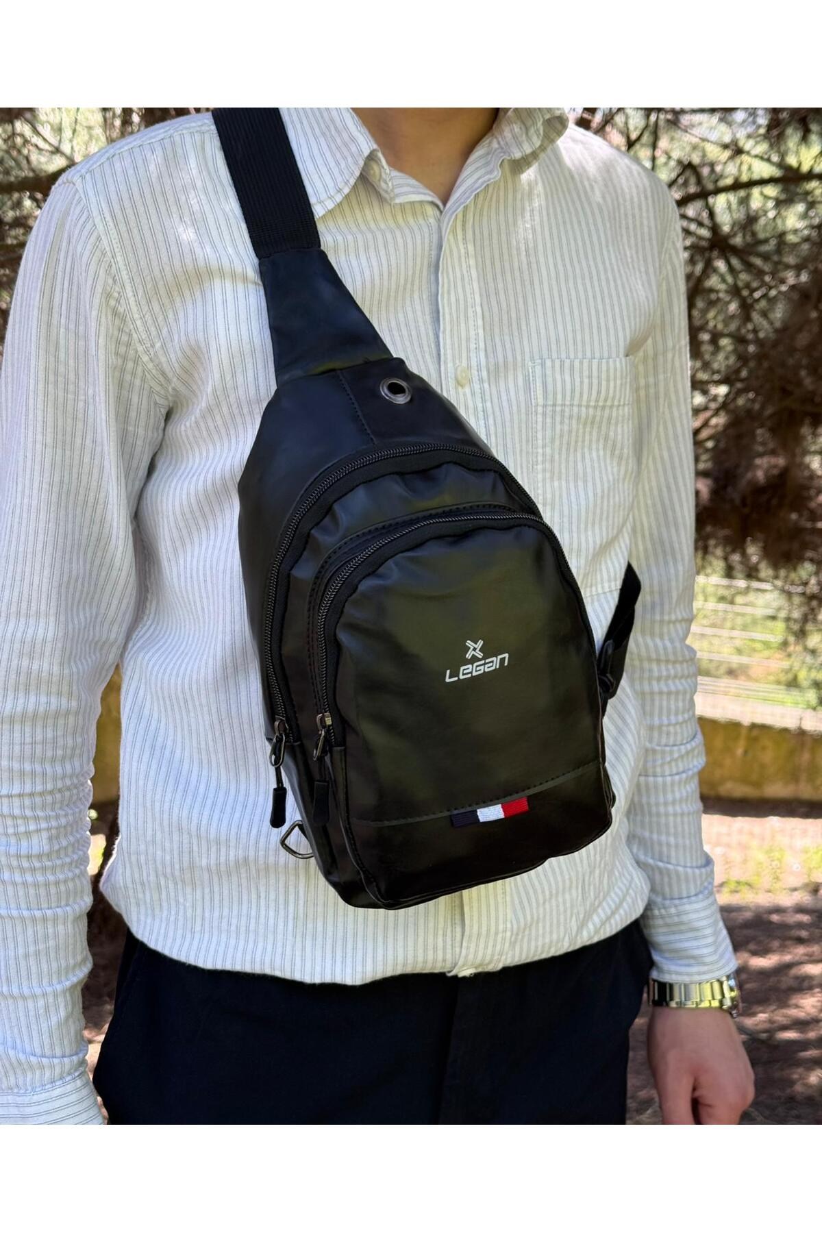 Çapraz Askılı Çanta - Göğüs Çanta Kulaklık Çıkışlı - Omuz Çanta Tek Kol Bodybag