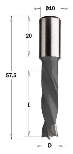 10X30X57,5 S:10X20 SAĞ DÜBEL ( Y.DELİK ) MATKAP UCU