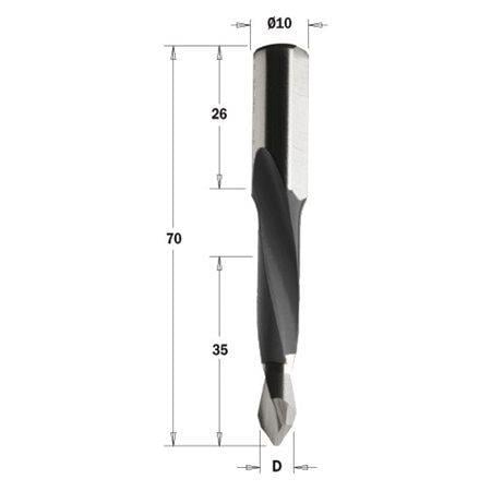 5X35X70 SAĞ SİVRİ (T.DELİK) KOMPLE KARBÜR MATKAP UCU XTREME
