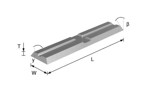 DEĞİŞEBİLİR JİLET 25.0X5,5X1,1 BCG KCR08 4 KENARI KESKİN (10 ADET FİYATIDIR)