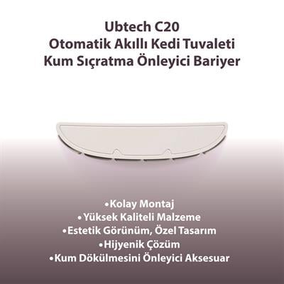 Ubtech C20 Kameralı Otomatik Akıllı Kedi Tuvaleti için Aparat/Buffle, Kum Sıçratma Önleyici Aparat/Buffle