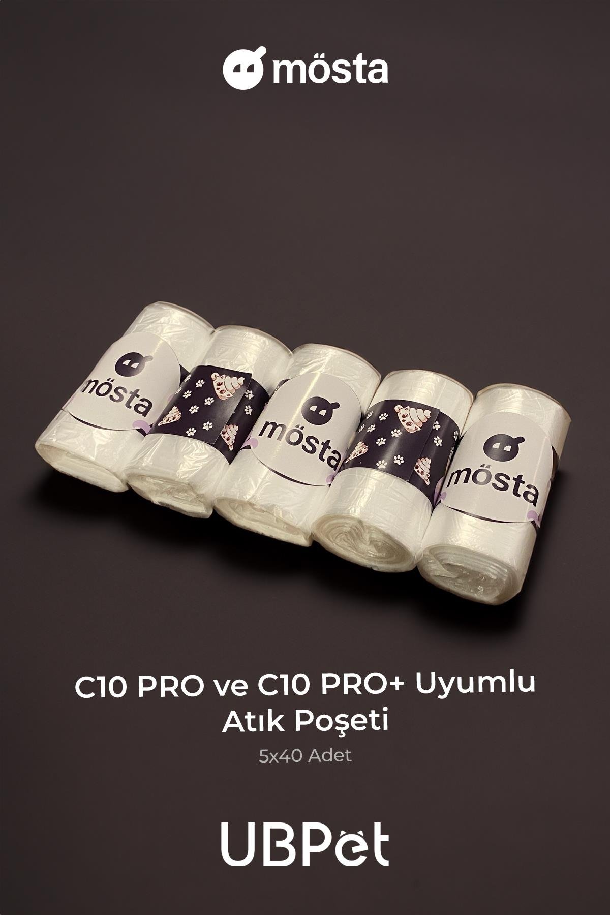 Mösta Atık Poşeti - Ubtech C10 Pro ve C10 Pro + Kameralı Otomatik Kedi Tuvalet Uyumlu