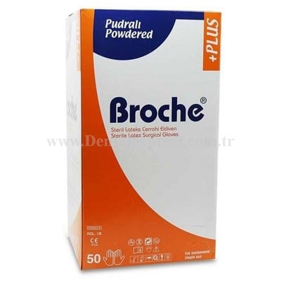 Broche Steril Pudralı Cerrahi Eldiven