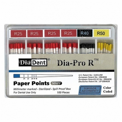 Diadent Dia-Pro R Paper Points - Resiproc Kanal Eğeleri İçin