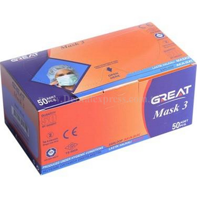 Great Mavi 3 katlı Cerrahi Maske