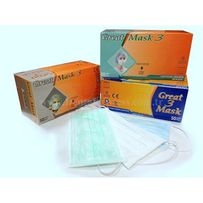 Great Mavi 3 katlı Cerrahi Maske