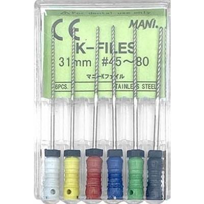 Mani K File Kanal Eğesi 31 mm 45-80 Asorti