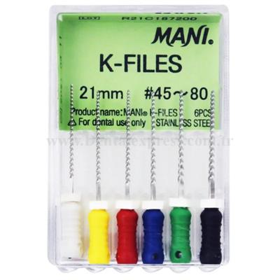 Mani K File Kanal Eğesi 31 mm 45-80 Asorti