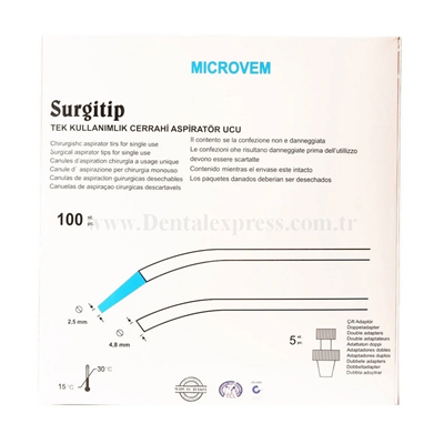 Microvem Cerrahi Aspiratör Ucu 100 Adet