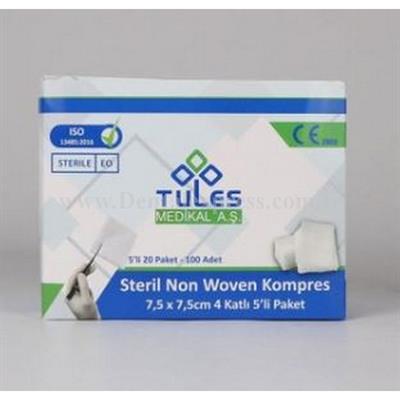 Non-Woven 7.5CM*7.5CM 4 Kat Kumaş Dokulu 100 Adet(5li Zarflardan 20 Adet)