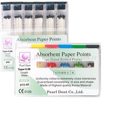 Pearl Dent Endo Paper Points Taper (Açılı) 100 Adet