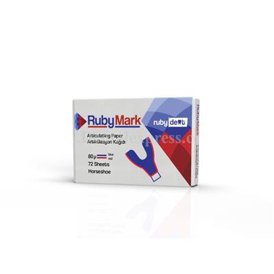 Ruby RubyMark U Formu Artikülasyon Kağıdı 80 Mikron Kırmızı/Mavi