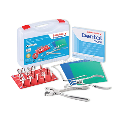 Sanctuary Dental Rubber Dam Premium Kit Silk Blue Thin Lastikli Set