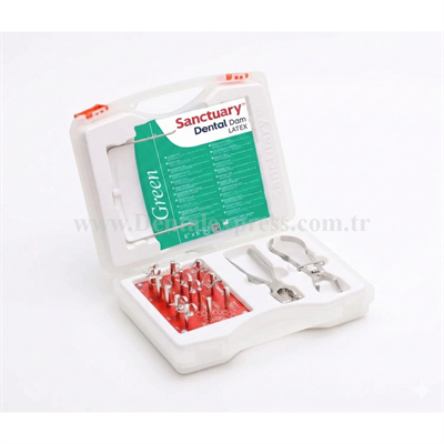 Sanctuary Dental Rubber Dam Premium Kit Silk Blue Thin Lastikli Set