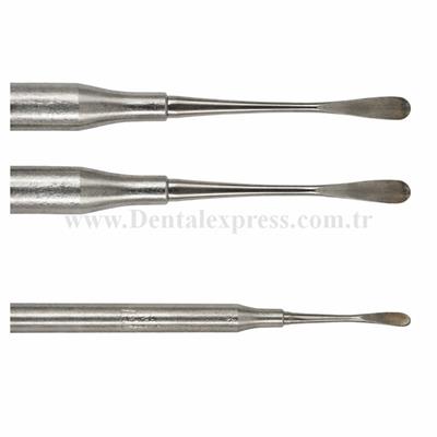 Savana Doğrusal Oval/Oval Periost Elevatörü 3,3mm/2,8mm 18cm