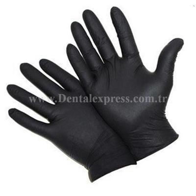 Siyah Nitril Eldiven 100lü (Small,Medium ve Large)