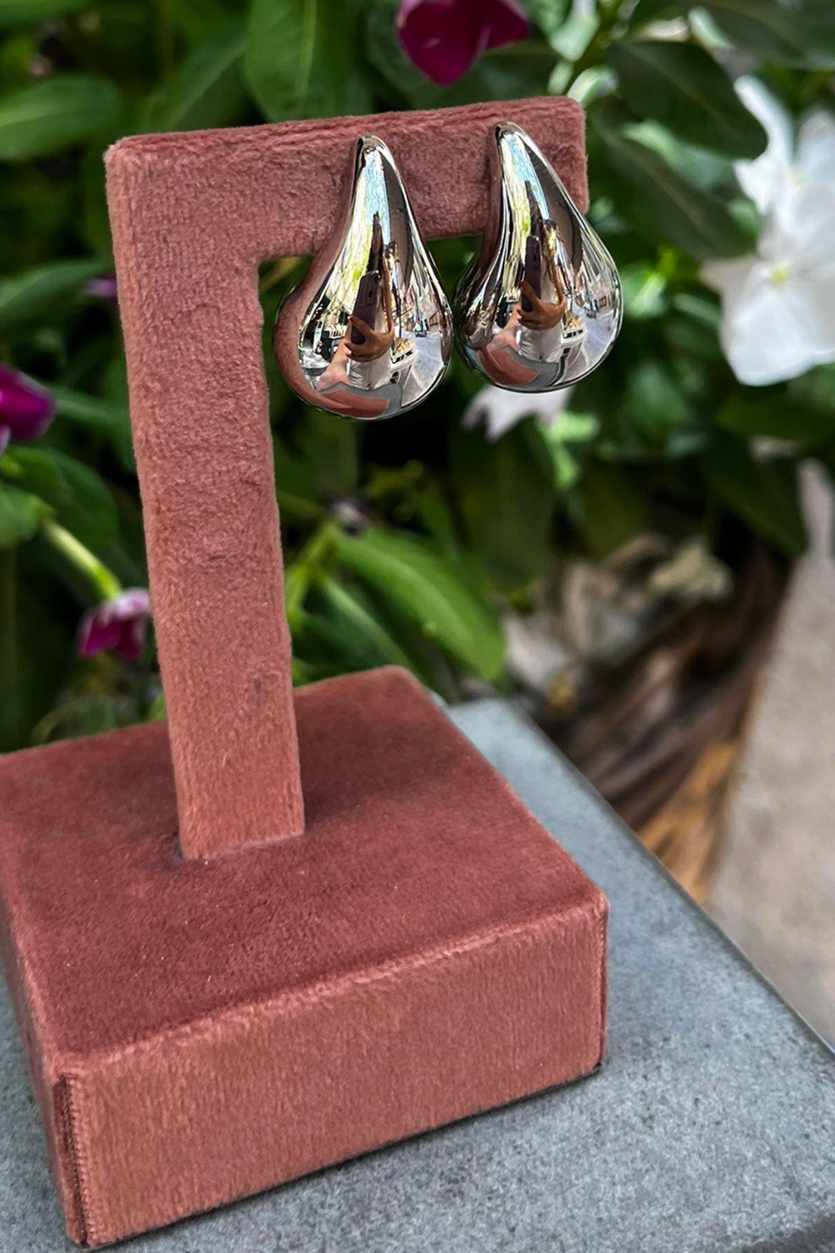 Damla Model Gümüş Küpe By-8625