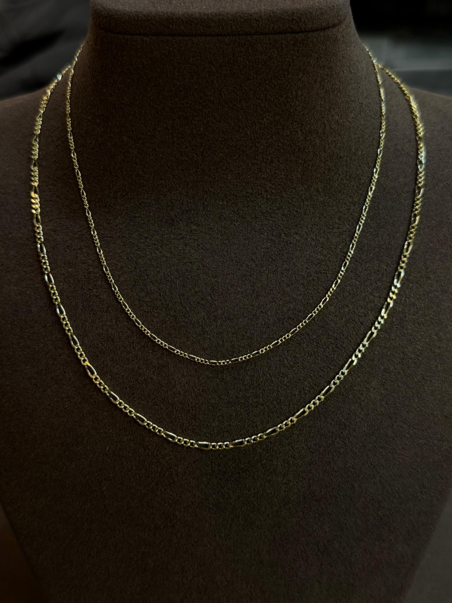 İkili Zincir Model Altın Kaplama Gümüş Kolye By-9099