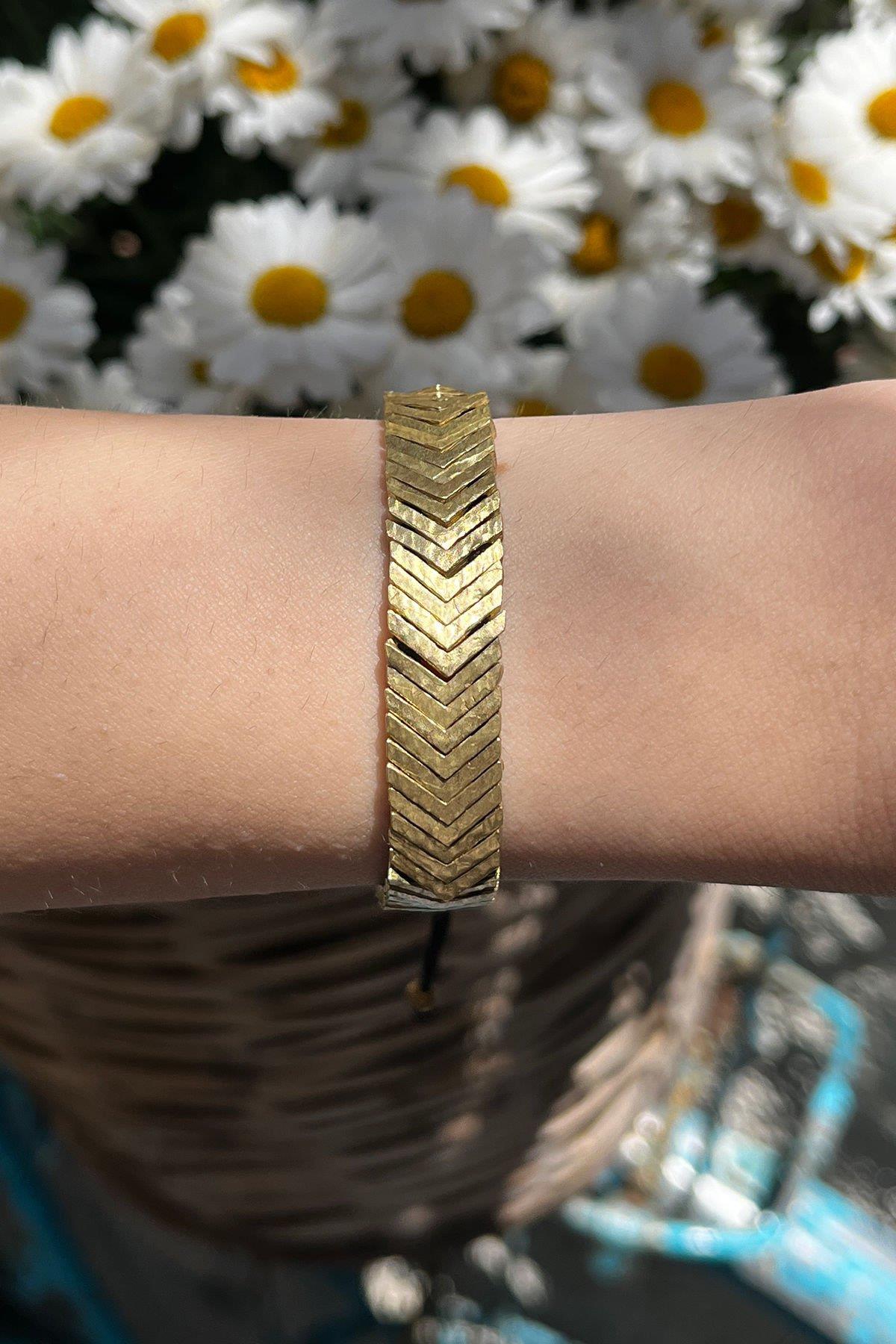 İnce Üçgen Model Bronz Bileklik(Büyük Boy) By-8349