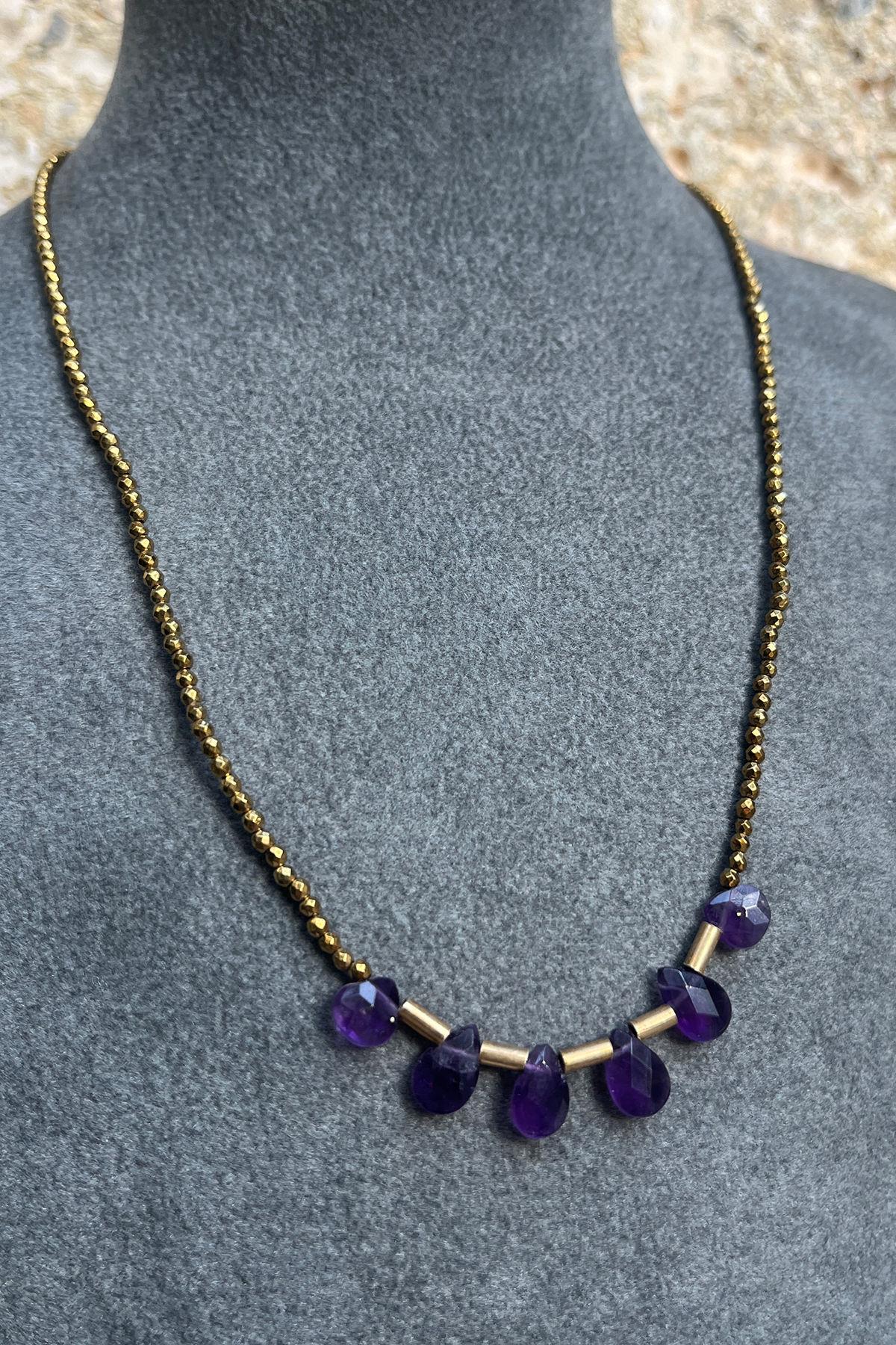 Lapis Taşlı Gümüş Kolye By-7956