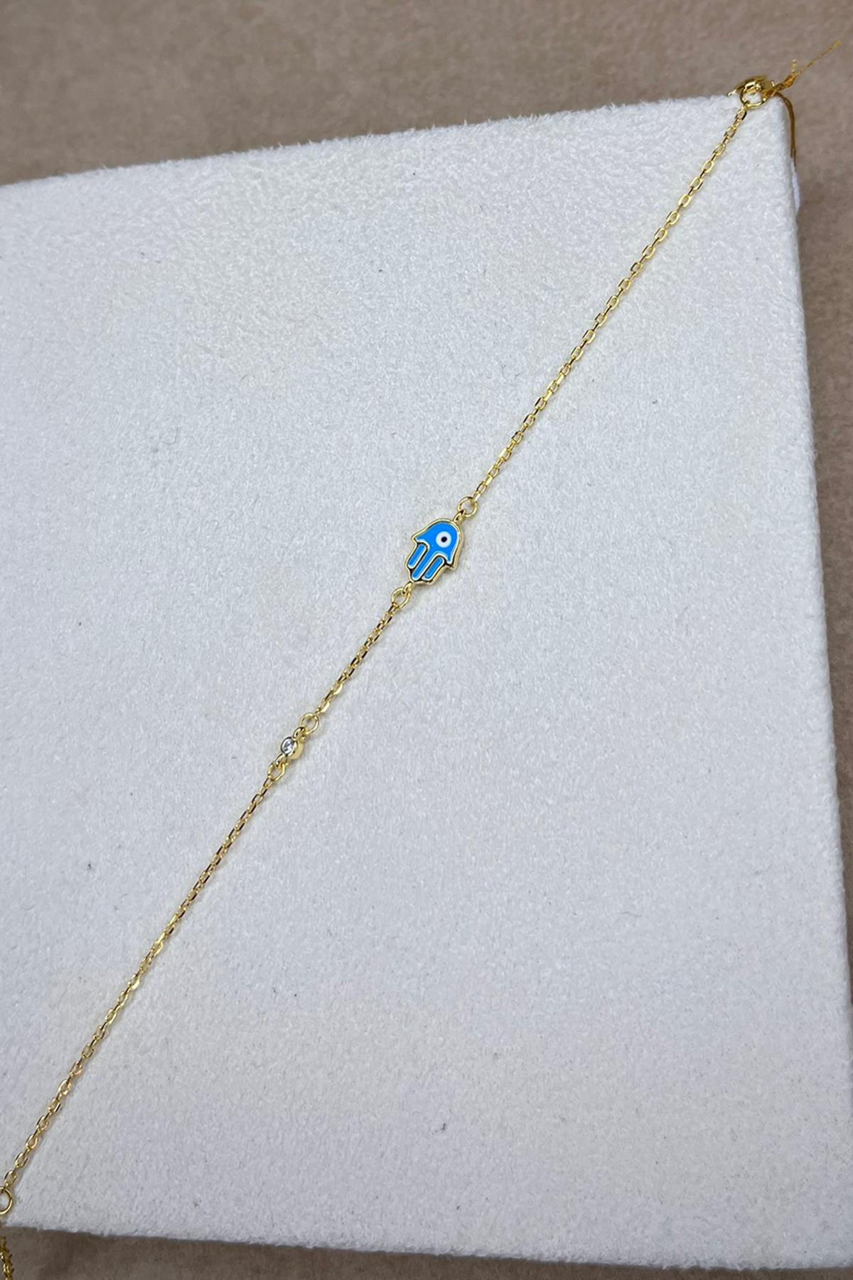 Minimal Fatma Ana Eli Model Gümüş Bileklik By-8986