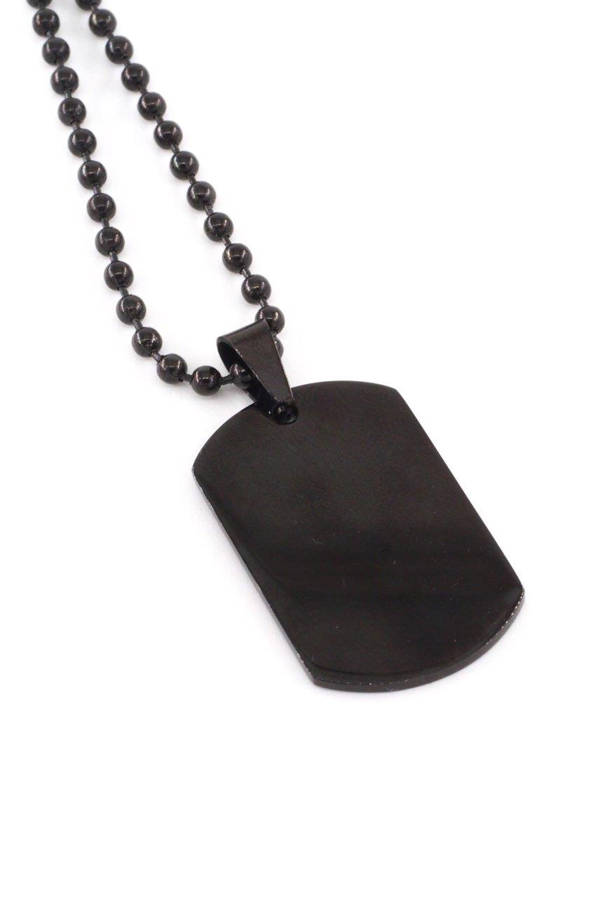 Siyah Çelik Kolye By-5000