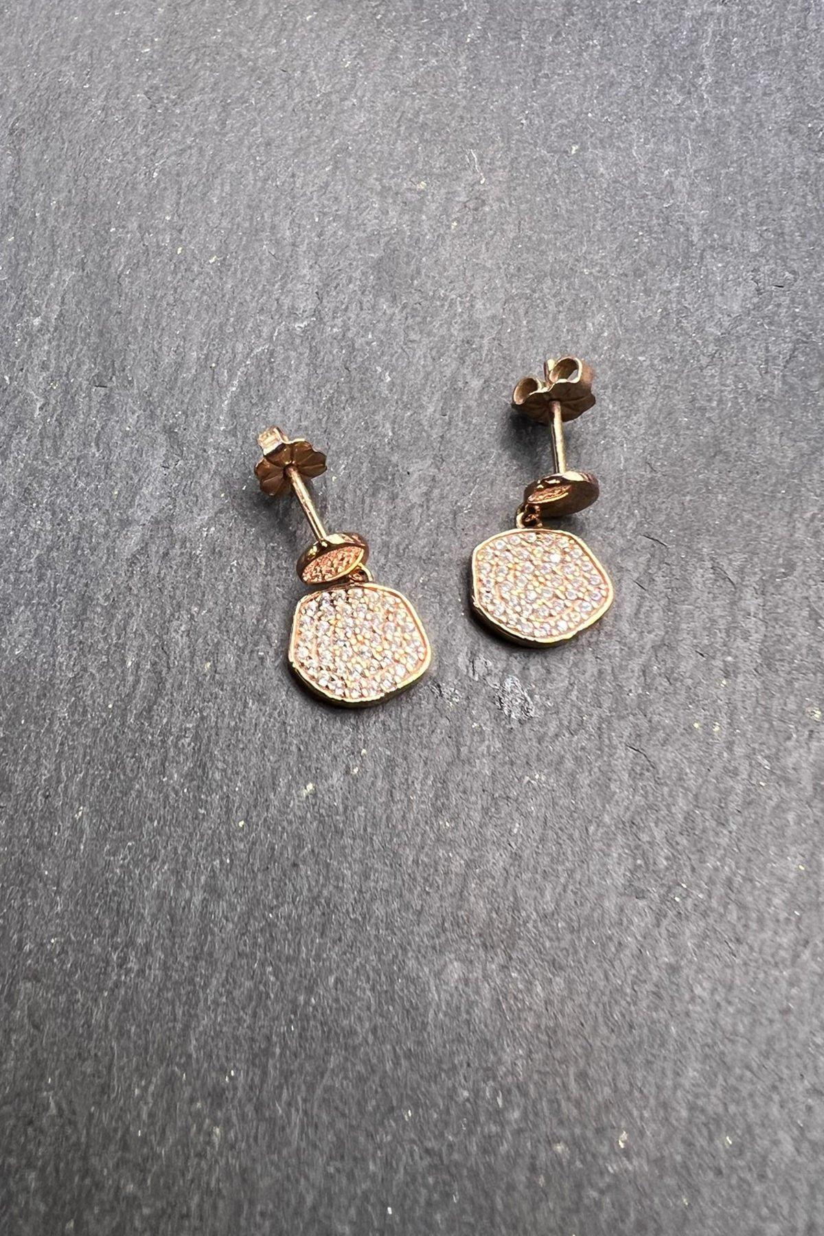 Taşlı Gümüş Küpe By-6574