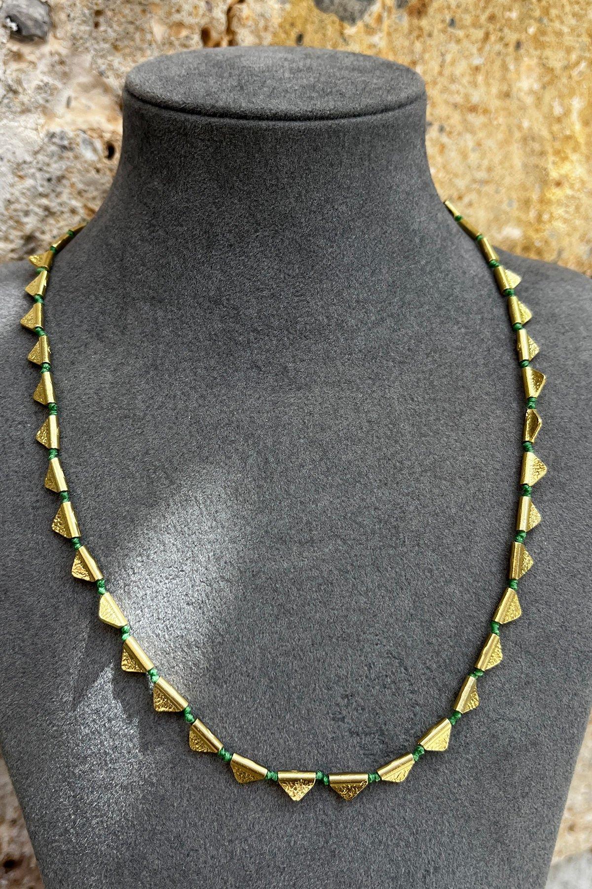 Üçgen Model Bronz Kolye By-8368