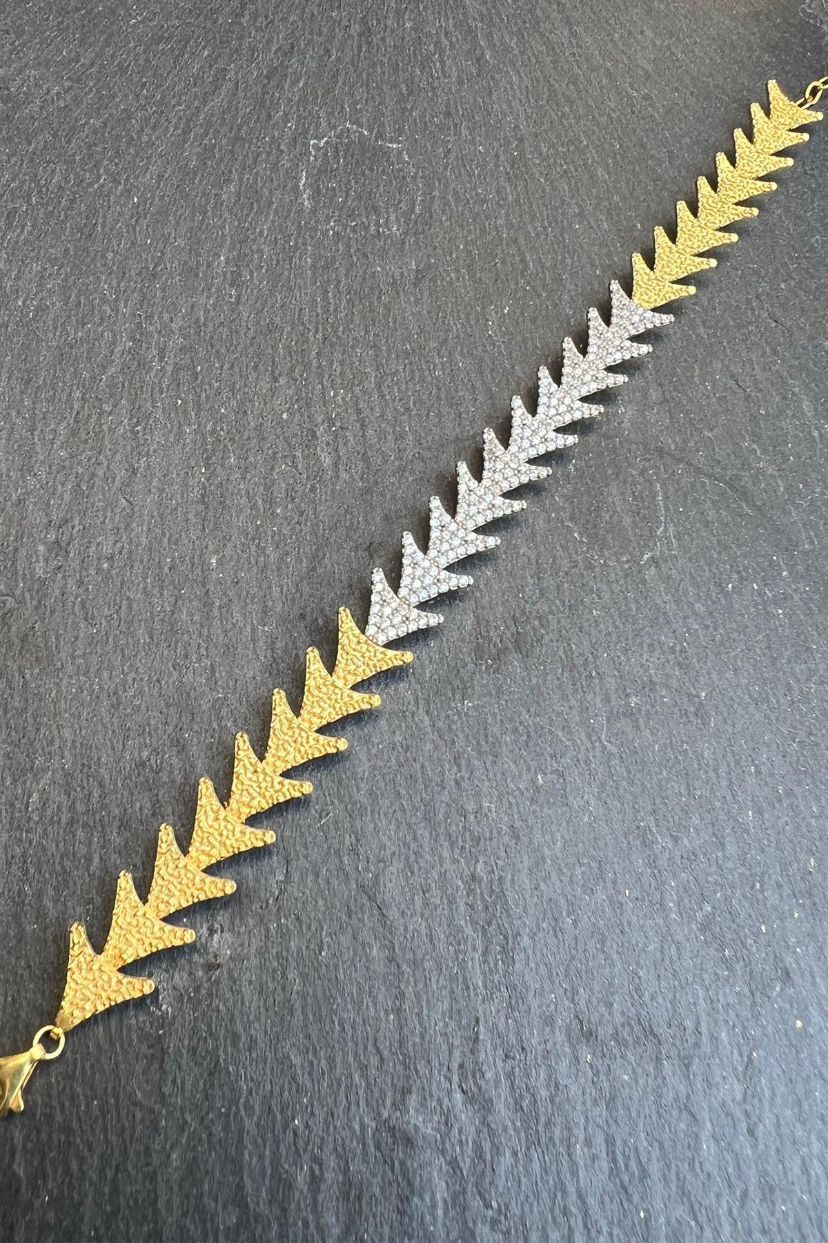 Üçgen Model Gümüş Bileklik By-6150