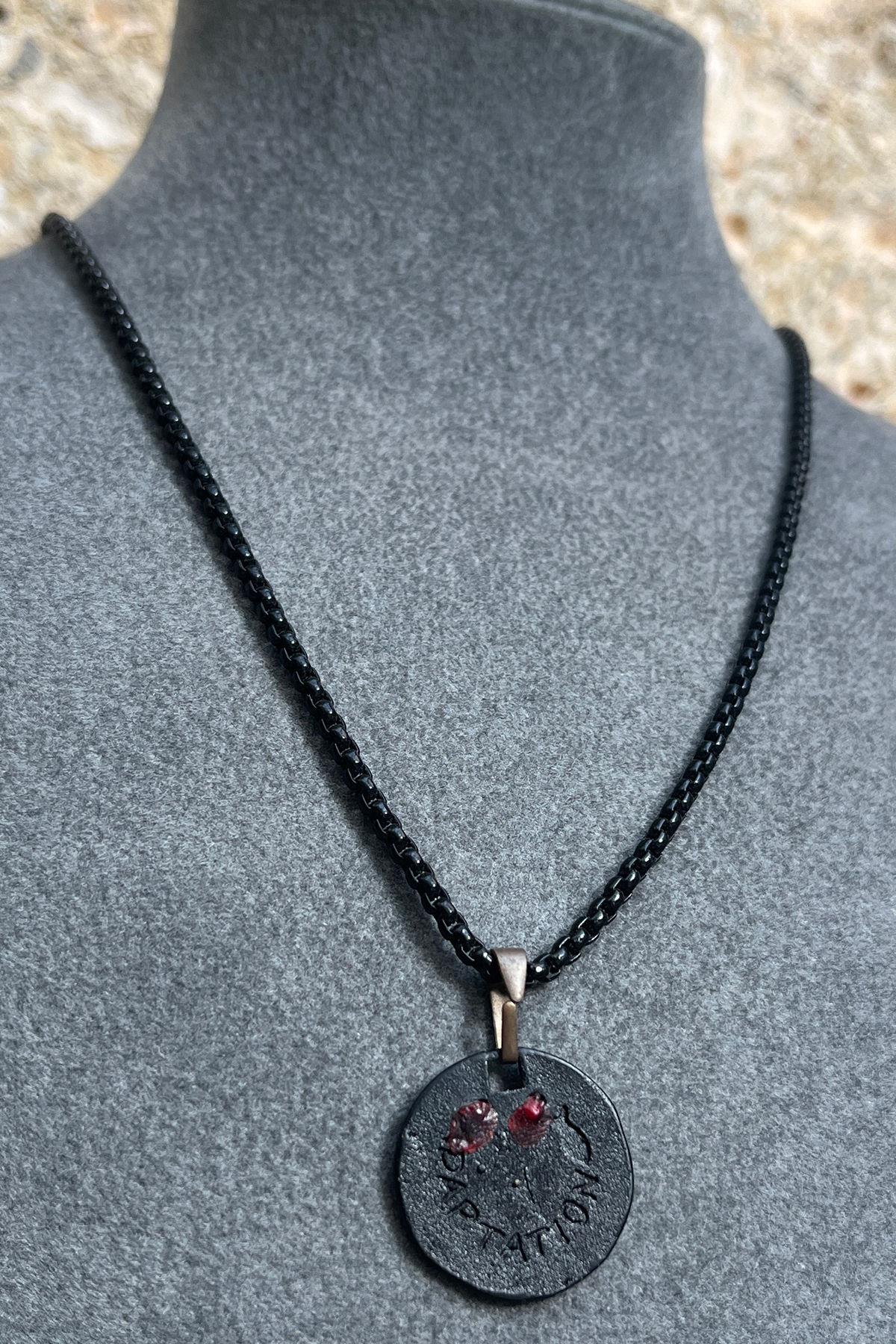 Yuvarlak Model Çelik Erkek Kolye By-7992