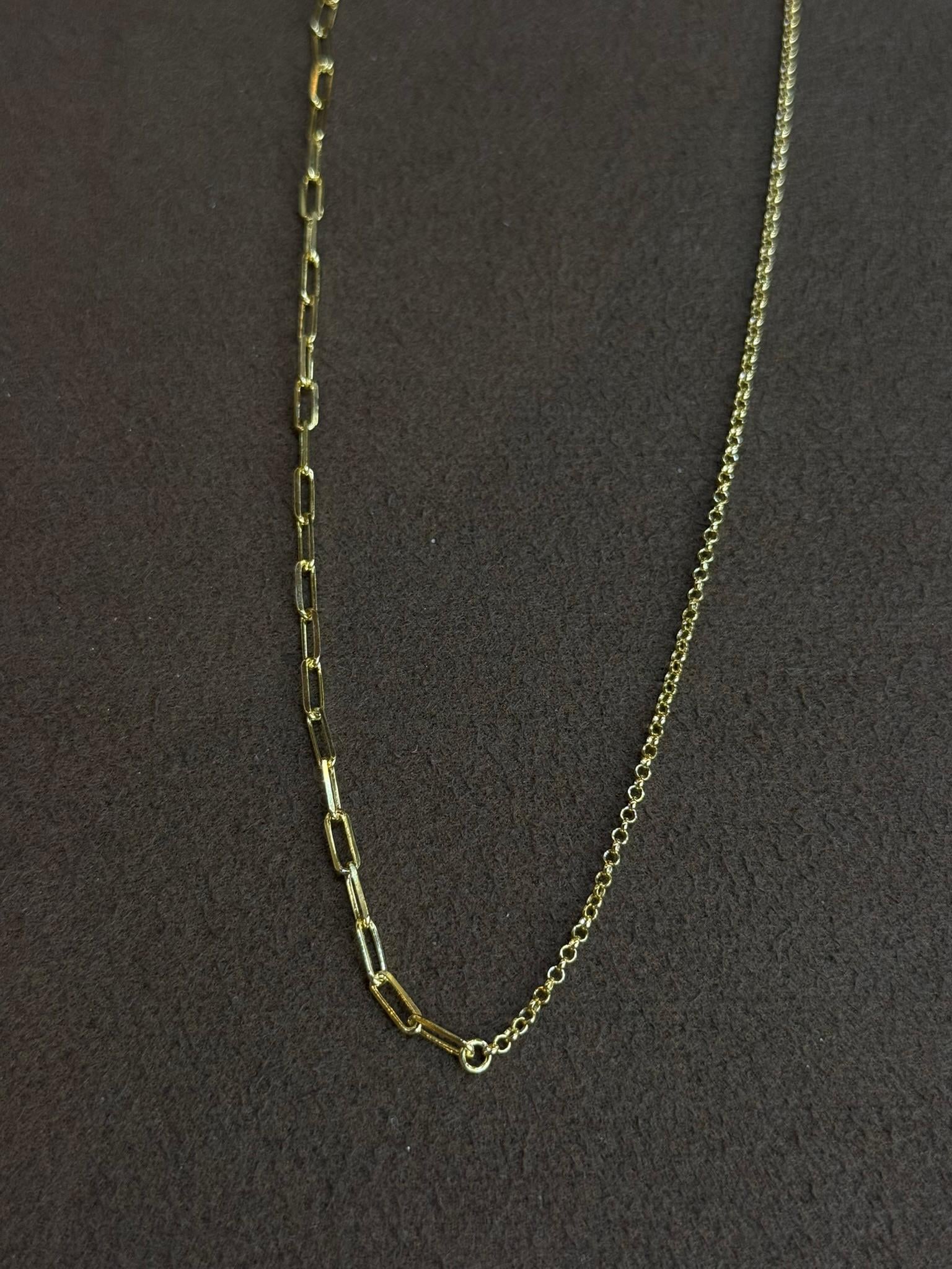 Zincir Model Altın Kaplama Gümüş Kolye By-9101