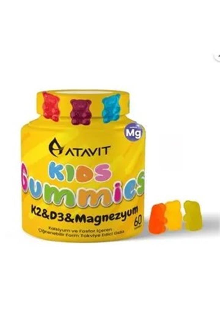 ATAVİT KİDS D3 K2 MAGNEZYUM GUMMİES 60 LI