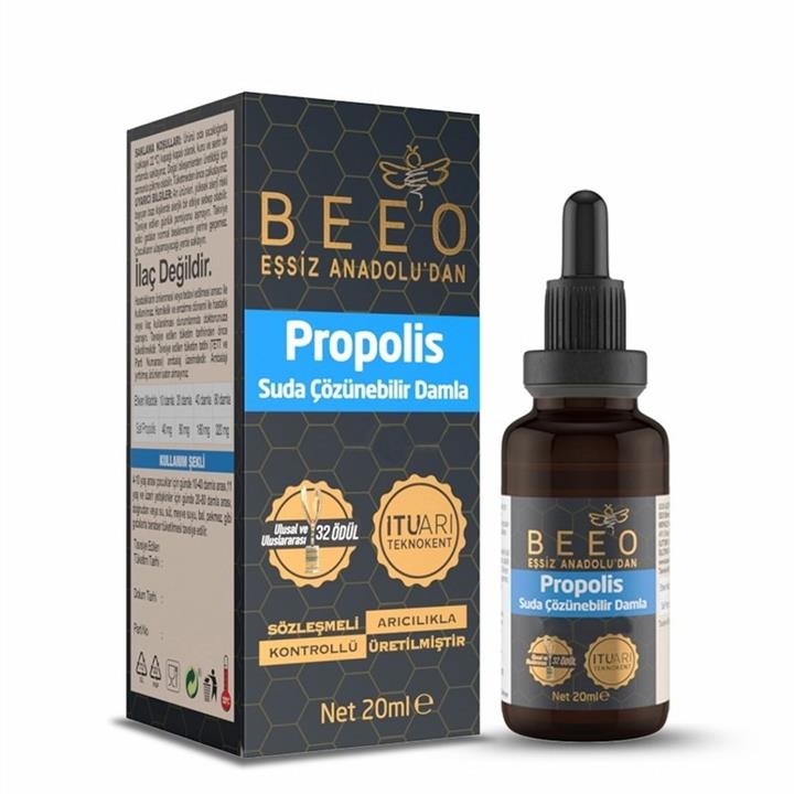 BEEO PROPOLİS ÖZÜTÜ SUDA ÇÖZÜNEBİLİR DAMLA 20 ML
