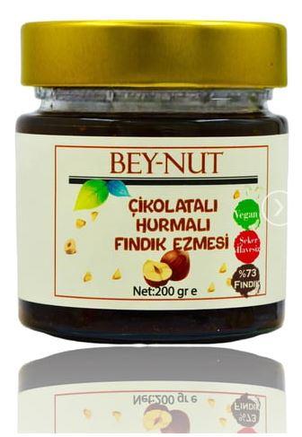 BEYORGANİK BEY-NUT ÇİKOLATA HURMA FINDIK EZMESİ 200 GR