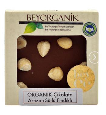 BEYORGANİK  ÇİKOLATA ARTİZAN  SÜTLÜ FINDIKLI 40 GR