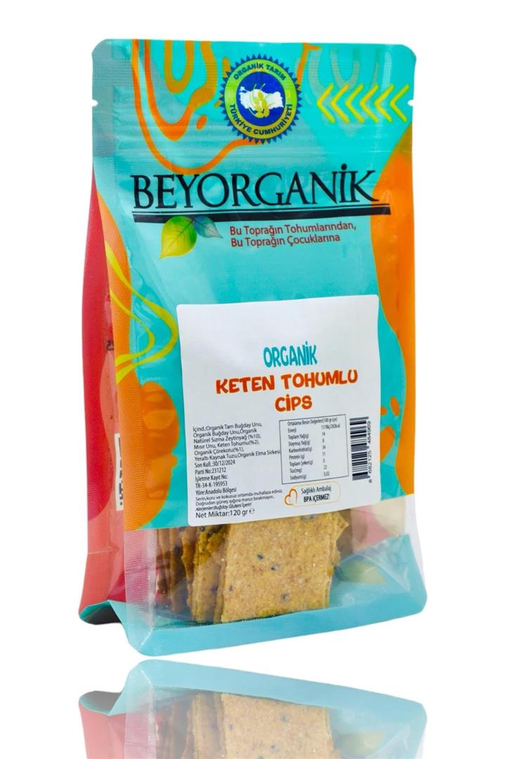 BEYORGANİK KETEN TOHUMLU CİPS 120 GR