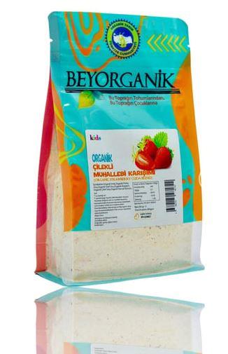 BEYORGANİK ORGANİK ÇİLEKLİ MUHALLEBİ KARIŞIMI 200 GR