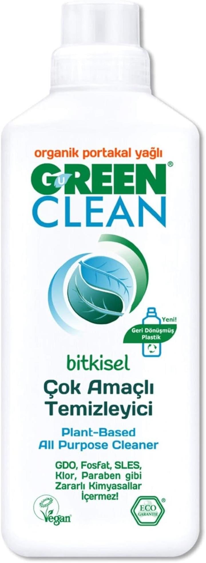 GREEN CLEAN ORGANİK PORTAKAL YAĞLI ÇOK AMAÇLI YÜZEY TEMİZLEYİCİ 1 L