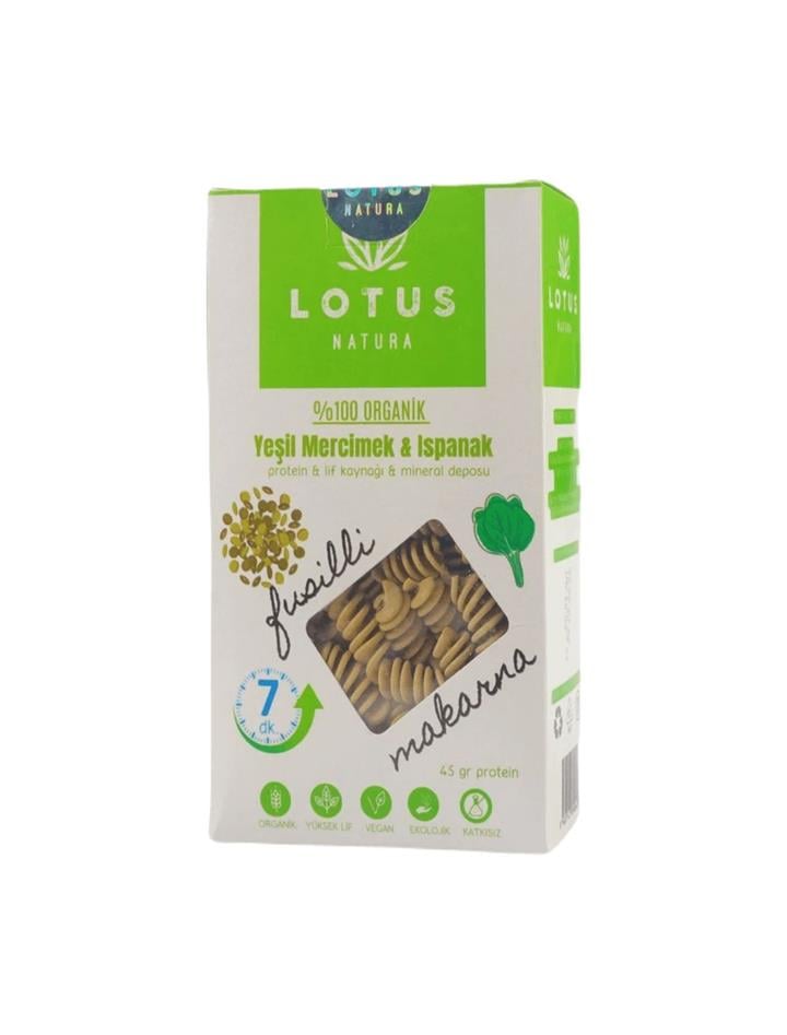LOTUS YEŞİL MERCİMEK ISPANAK FUSİLLİ MAKARNA 200 GR
