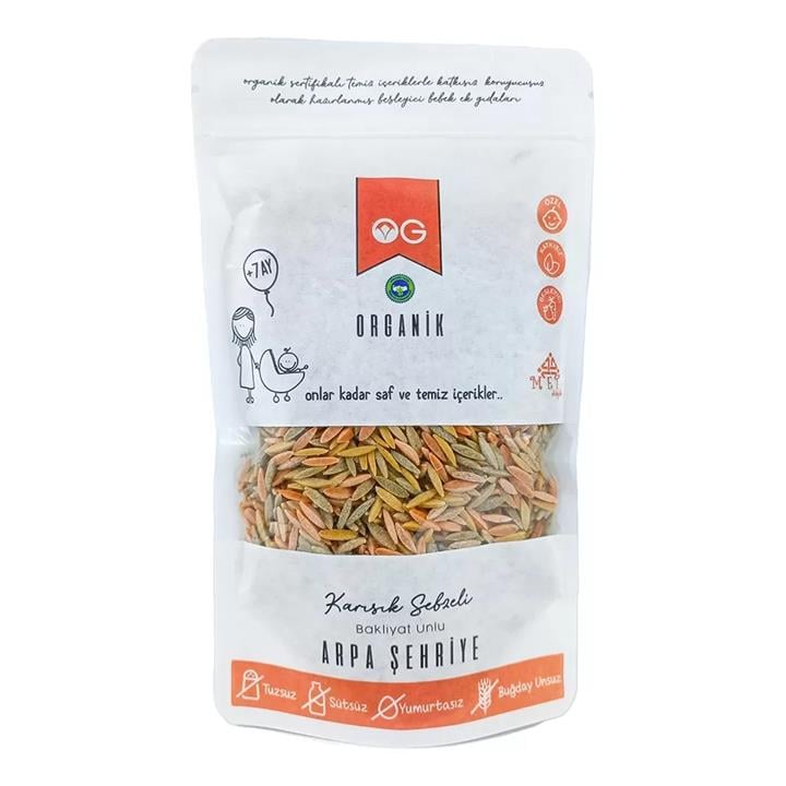 OG ORGANİK  KARIŞIK SEBZELİ BAKLİYAT UNLU ARPA ŞEHRİYE 250 GR