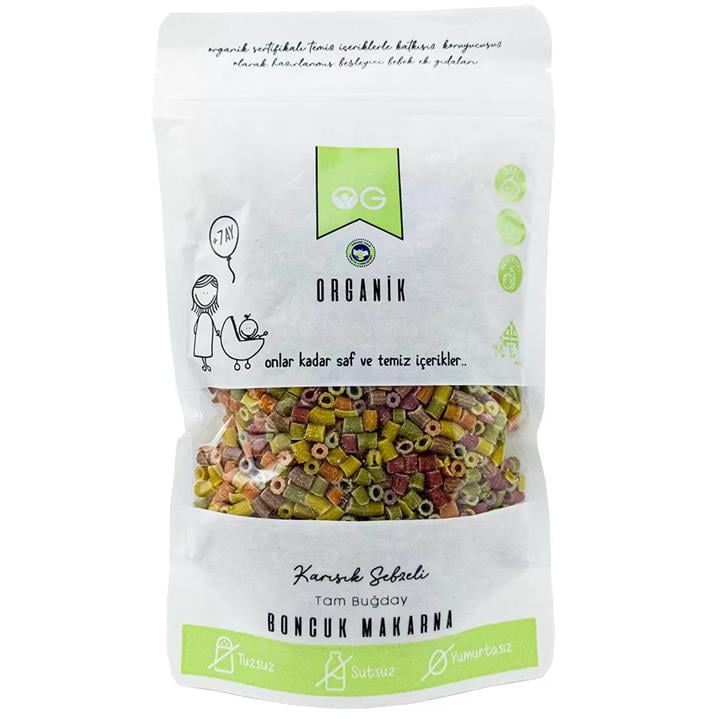 OG ORGANİK KARIŞIK SEBZELİ BONCUK MAKARNA 200 GR