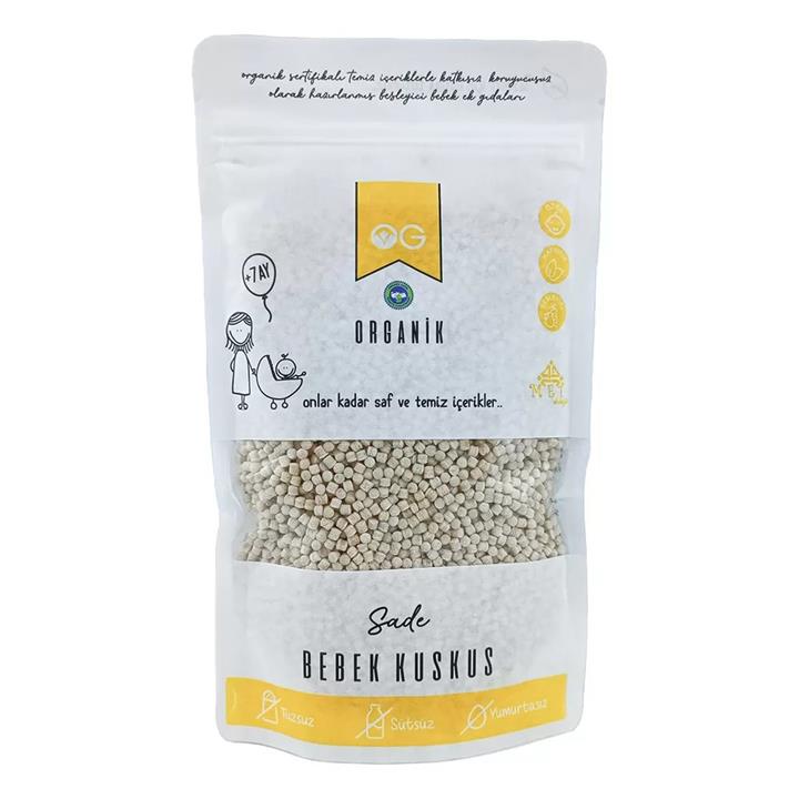 OG ORGANİK SADE SÜTSÜZ YUMURTASIZ BEBEK KUSKUS 250 GR