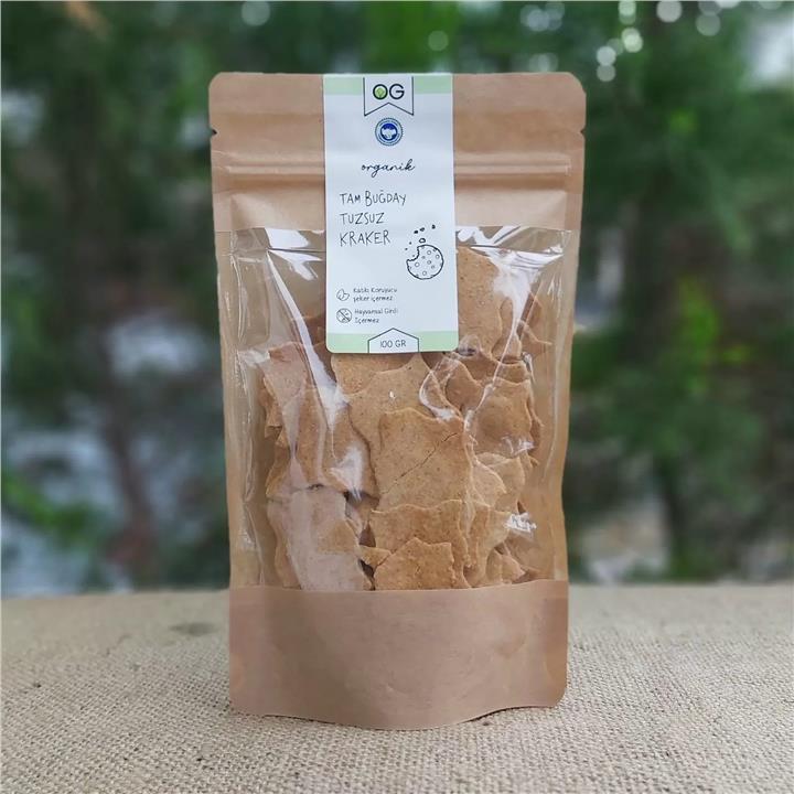 OG ORGANİK TAM BUĞDAY TUZSUZ KRAKER 100 GR