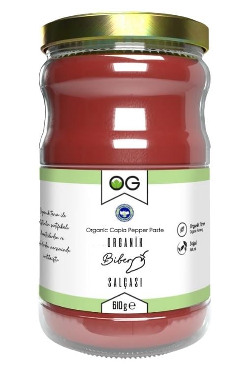 OG ORGANİK TUZSUZ BİBER SALÇASI 610 GR