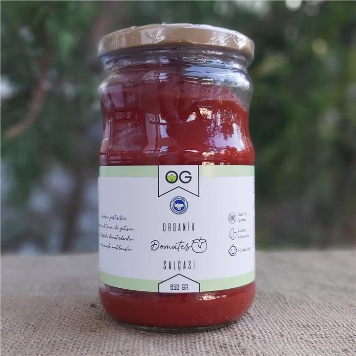 OG ORGANİK TUZSUZ DOMATES SALÇASI 650 GR