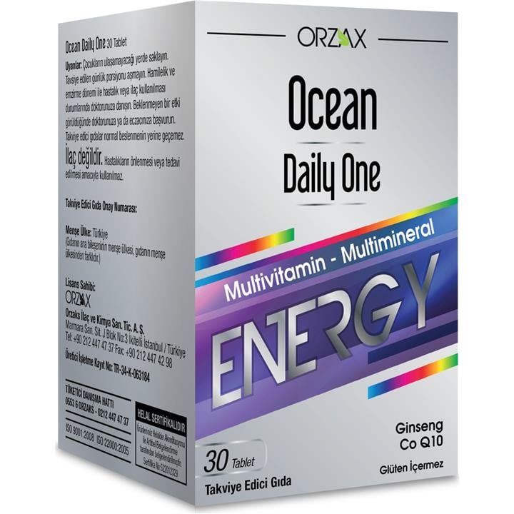 ORZAX OCEAN DAİLY ONE ENERGY 30 TABLET