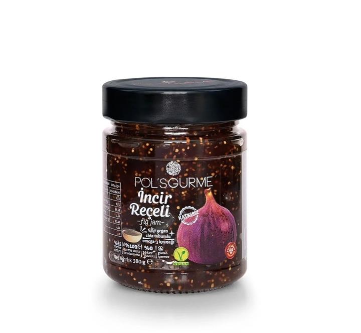 POLS GURME CHIA TOHUMLU SEKERSIZ INCIR RECELİ 380 GR