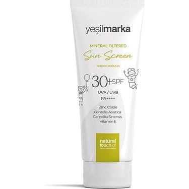 YEŞİLMARKA MİNERAL FİLTRELİ GÜNEŞ KREMİ 30 SPF 50 ML