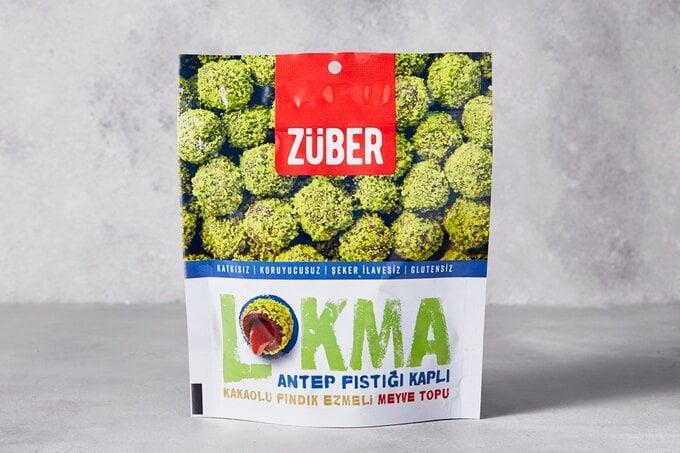 ZÜBER LOKMA ANTEP FISTIĞI KAPLI MEYVE TOPU 96 GR