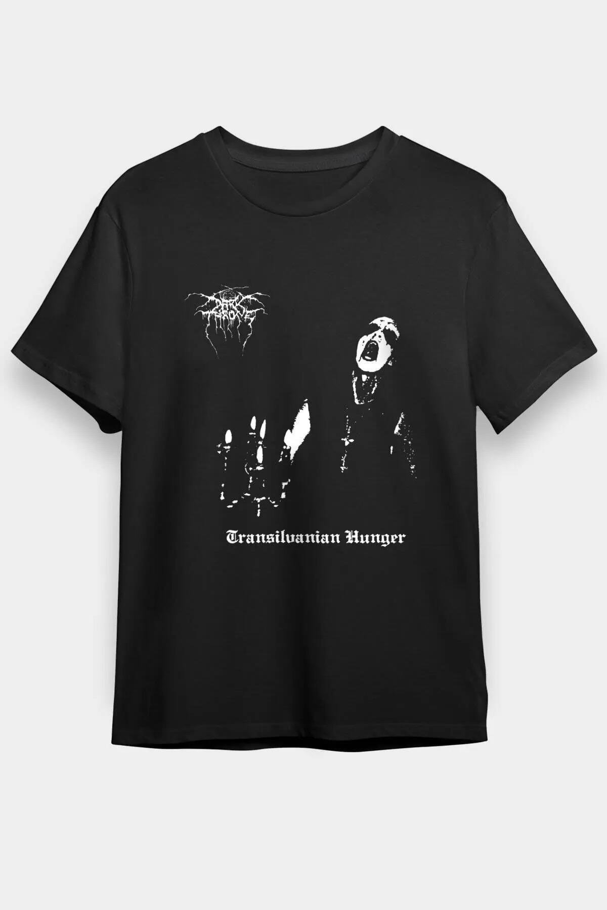 Unisex Bol Kalıp Darkthrone Baskılı Siyah Tişört